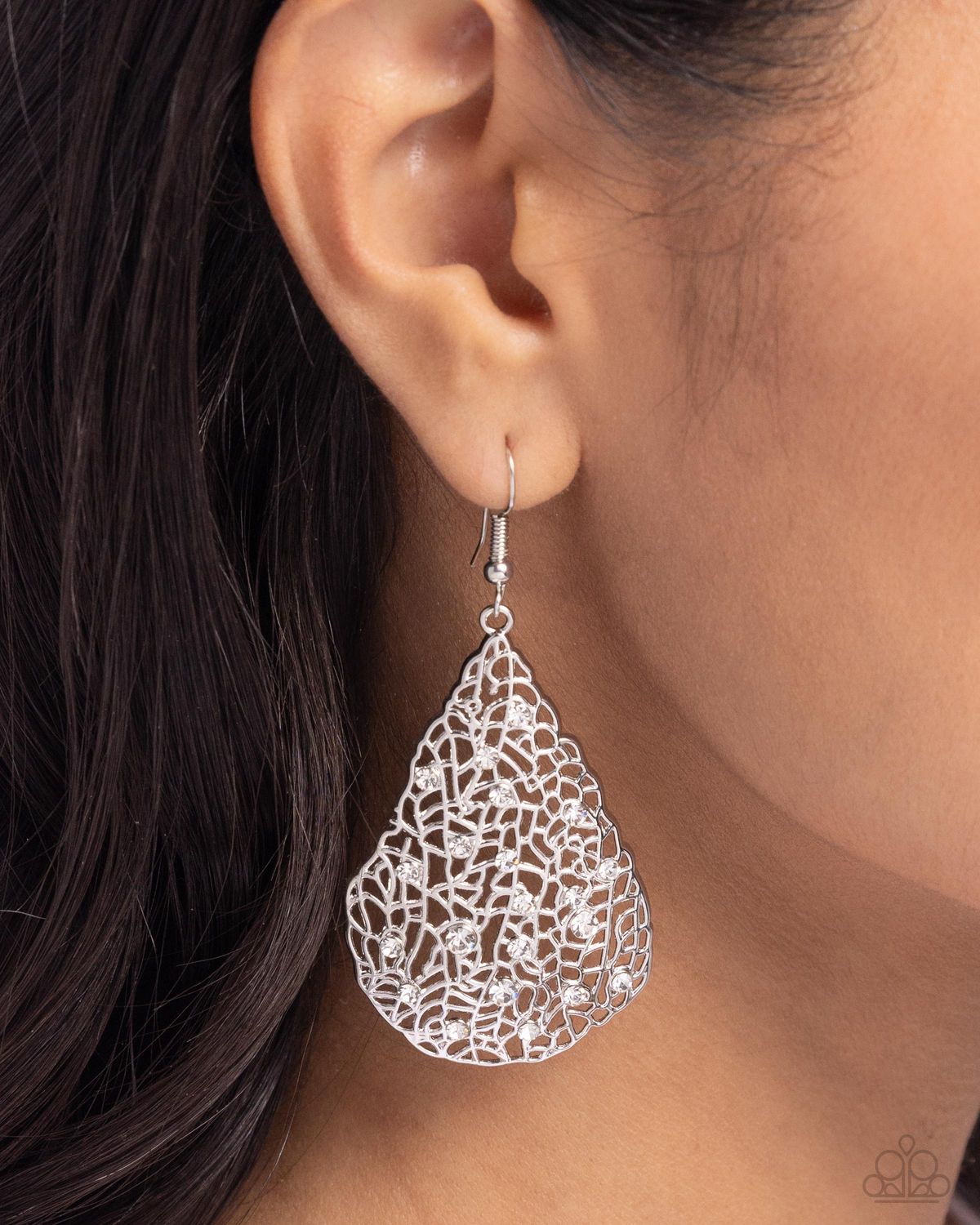 Stargazing Glamour - White Earring