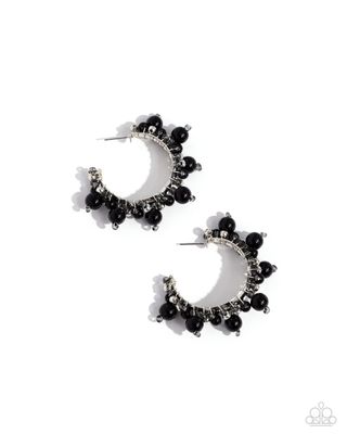 Elite Expense - Black Hoop Earring
