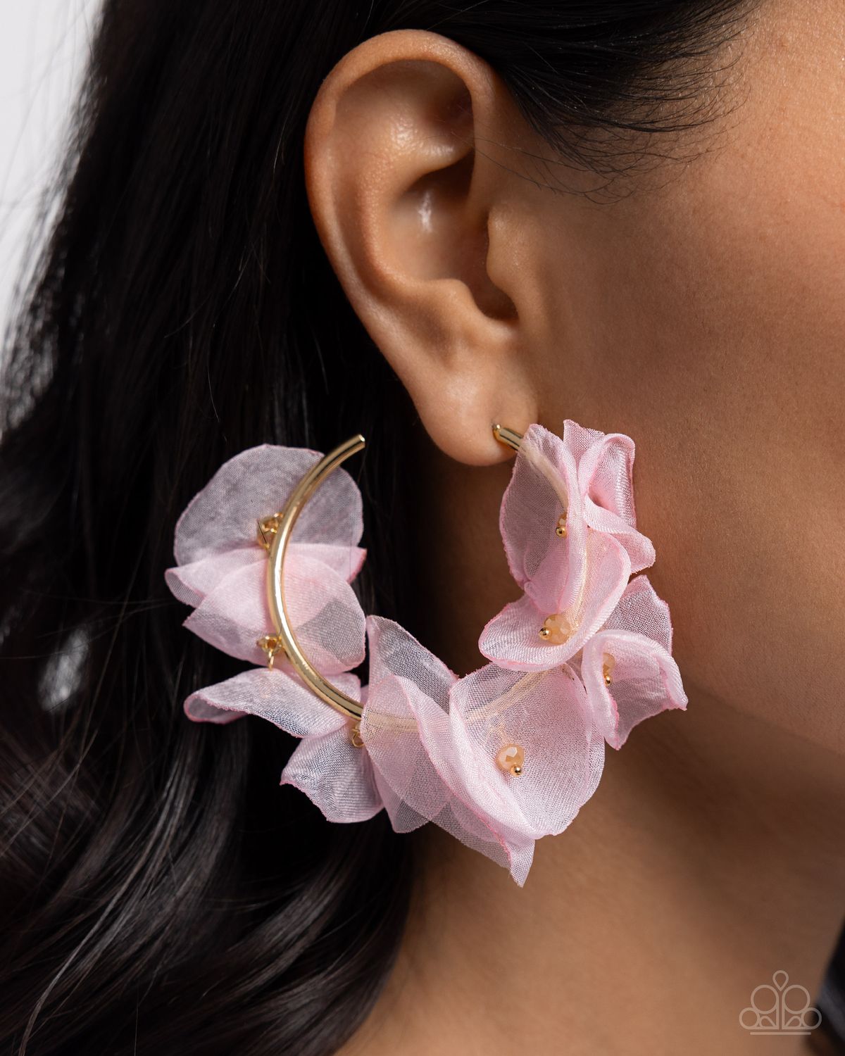 Petaled Pageant - Gold Hoop Earring