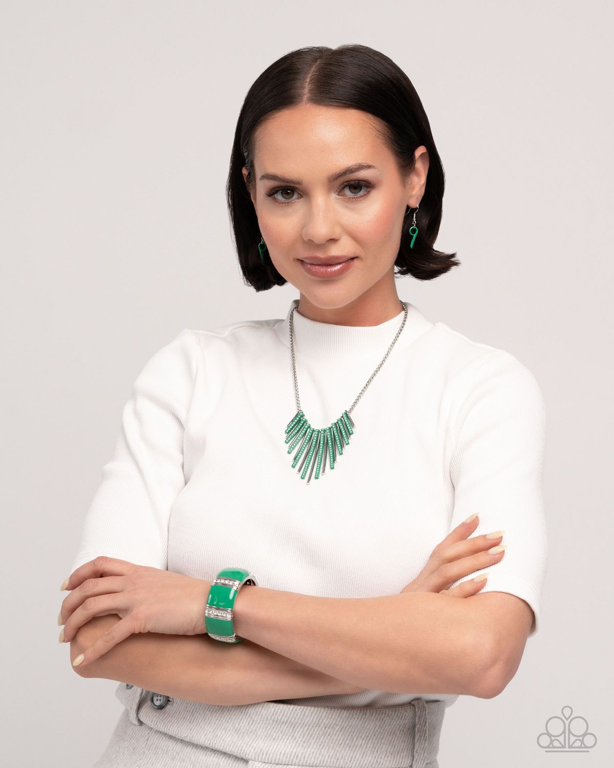 Fashionable Fringe/Color Cameo Green Set