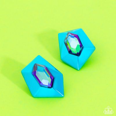 Dauntless Detail - Blue Clip-on Earring