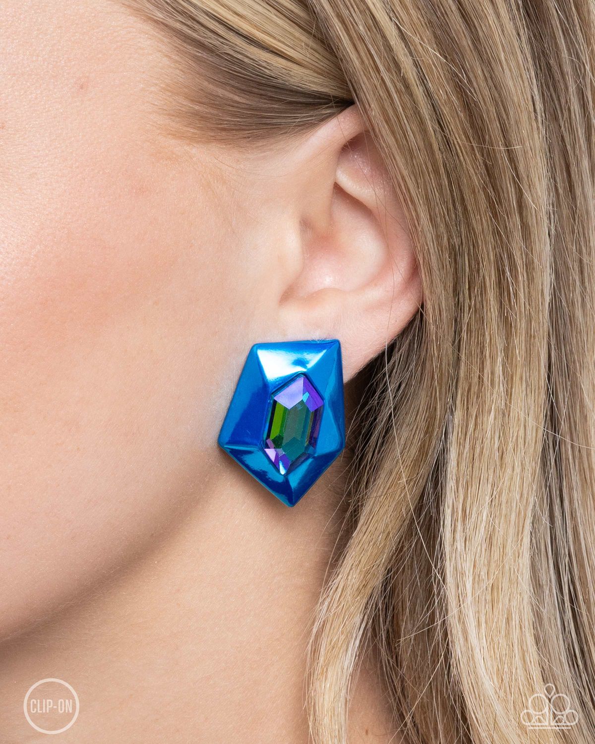 Dauntless Detail - Blue Clip-on Earring