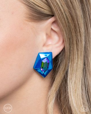 Dauntless Detail - Blue Clip-on Earring