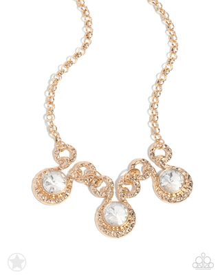 Hypnotized - Gold Blockbuster Necklace