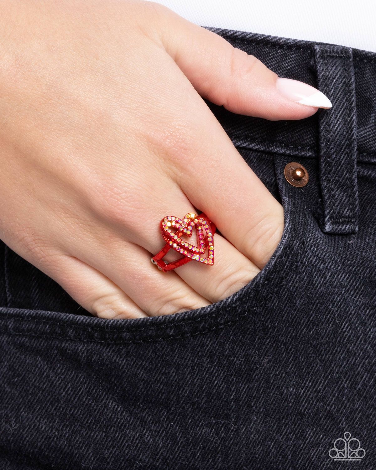 Hybrid Heart - Red Heart Ring