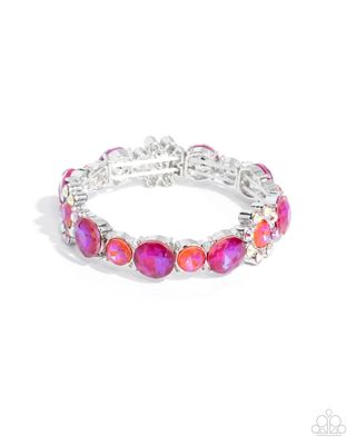 Floral Find - Orange/Pink Bracelet