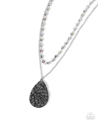Druzy Delight - Silver Necklace