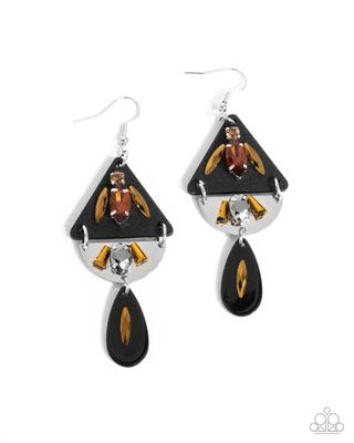 Abstract Articulation - Black Earring