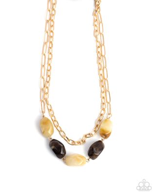 Adorable Acrylics - Brown Necklace