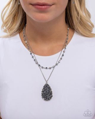 Druzy Delight - Silver Necklace