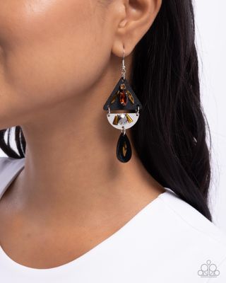 Abstract Articulation - Black Earring