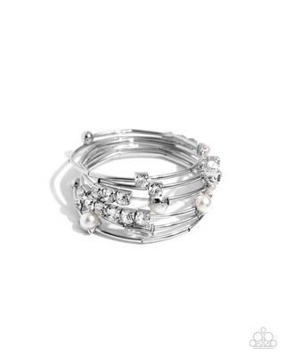 Showtime Sparkle - White Bracelet
