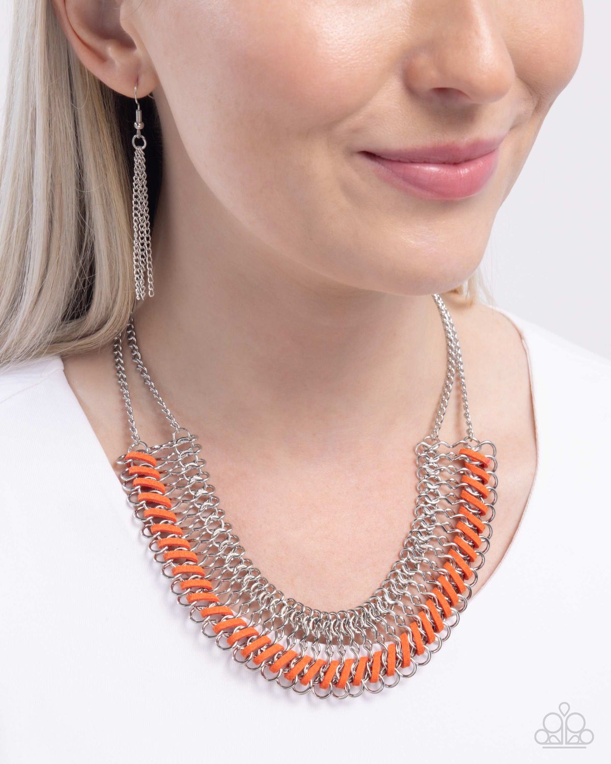 Commanding Connections - Orange Necklace