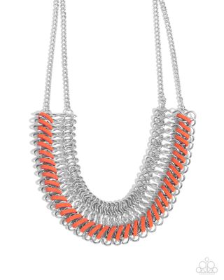 Commanding Connections - Orange Necklace