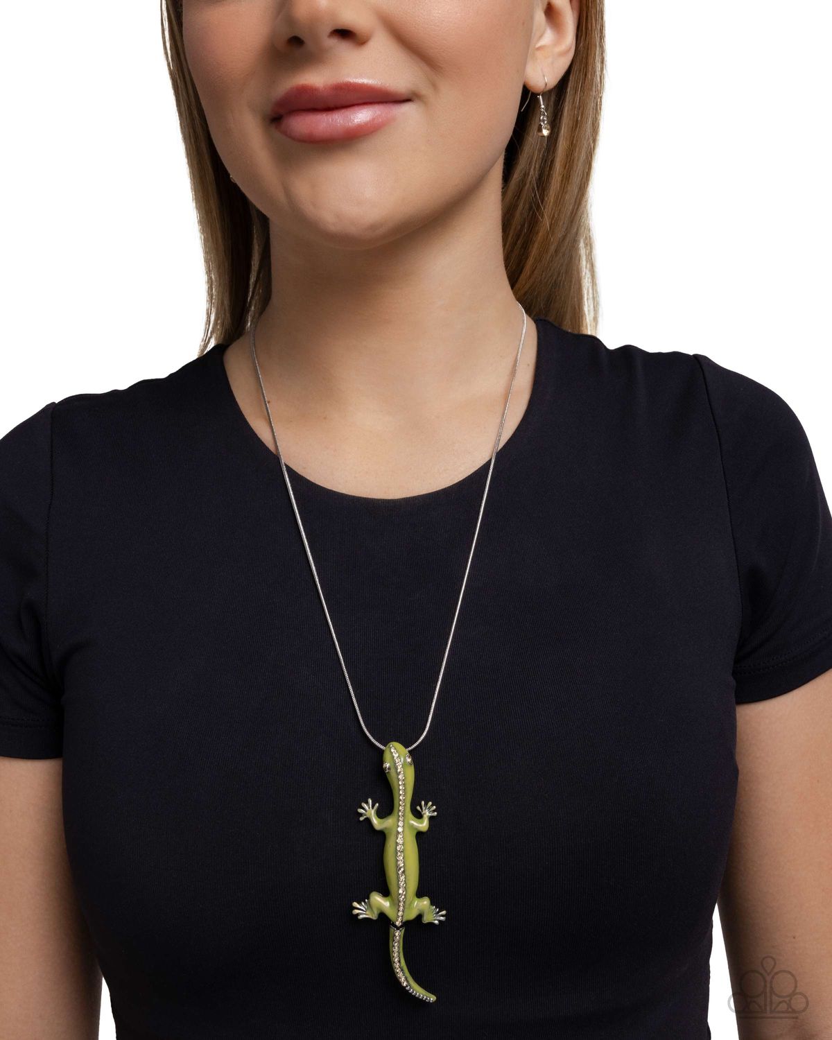 Salamander Statement - Green Necklace