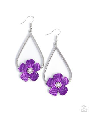 Tropical Teardrop - Purple Earring