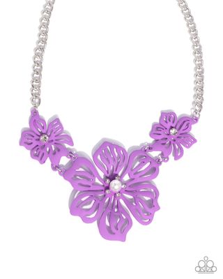 Floral Fandom - Purple Necklace