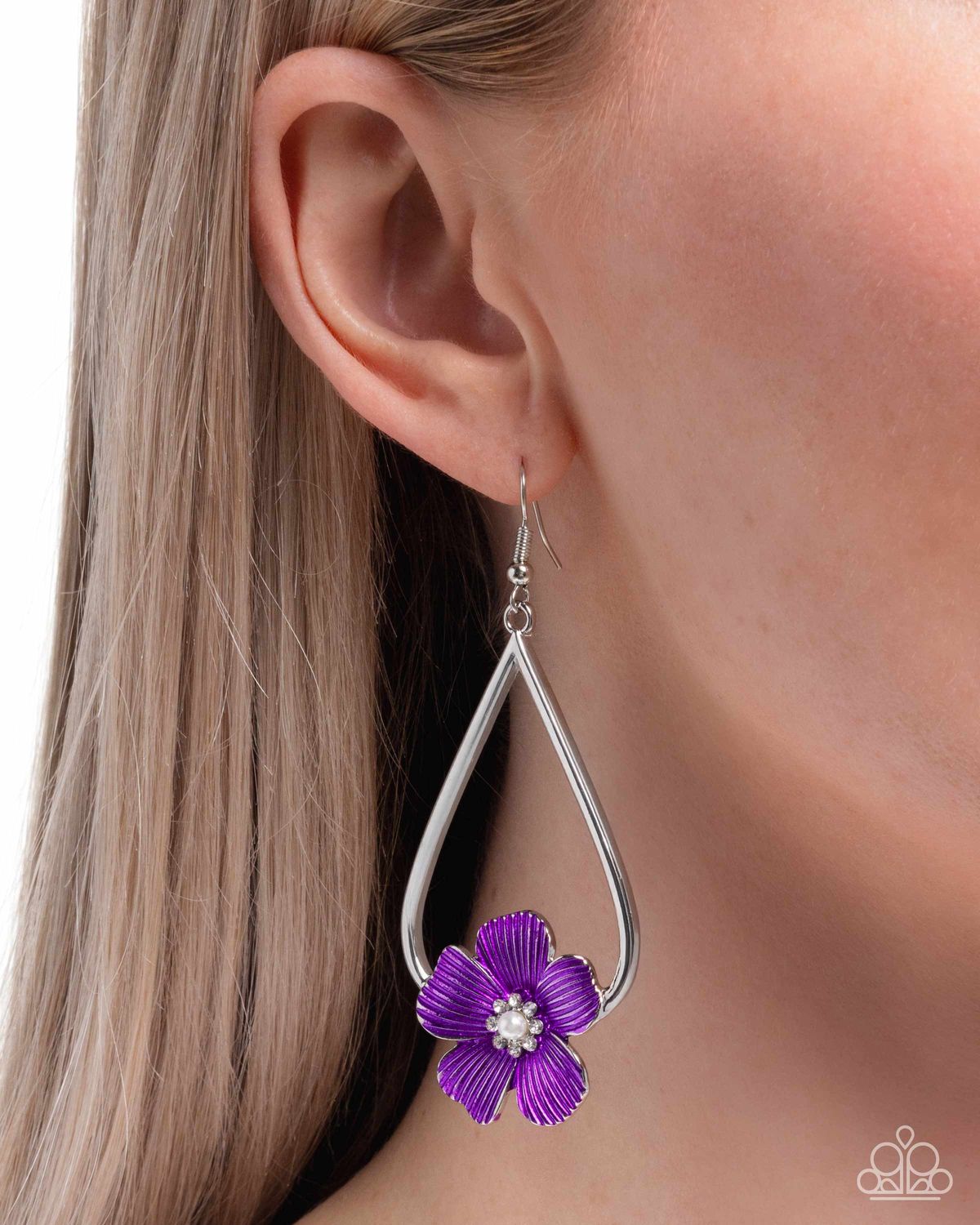 Tropical Teardrop - Purple Earring