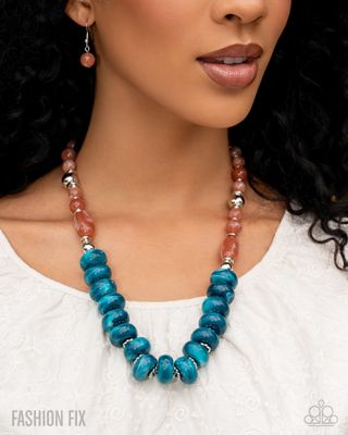 Bubbly Broadcast - Blue FF Necklace