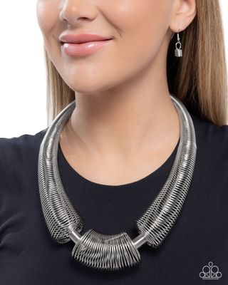 Carefree Coils - Silver Necklace
