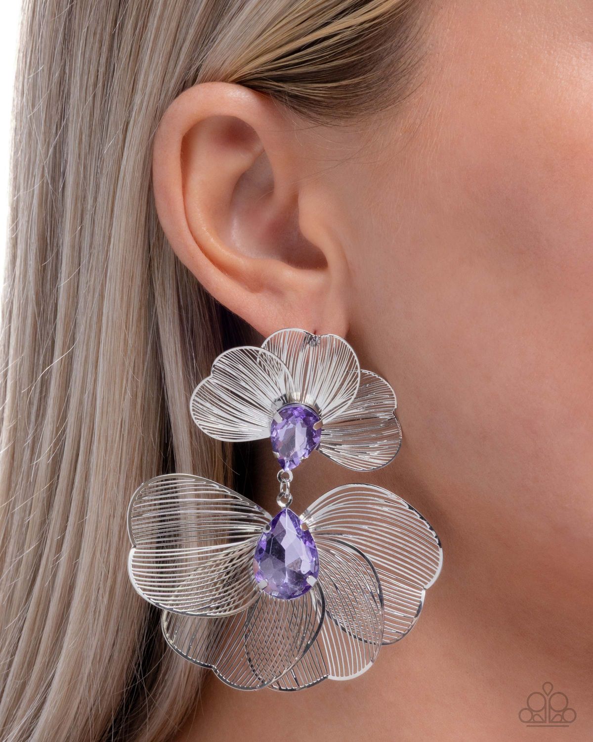 Wiry Wisdom - Purple Earring