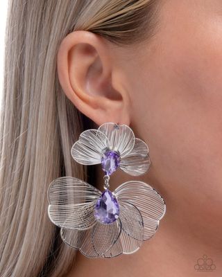 Wiry Wisdom - Purple Earring