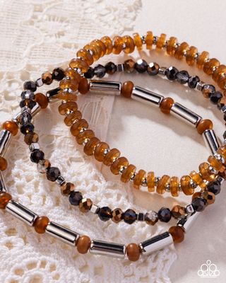 Flash of Fashion - Brown Bracelet