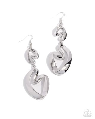 Abstract Angles - Silver Earring