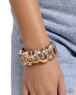 Warped Wheelhouse - Gold Bracelet