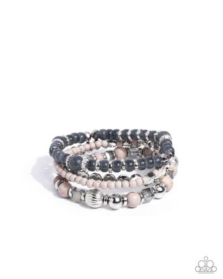 Marbled Mural - Silver Bracelet