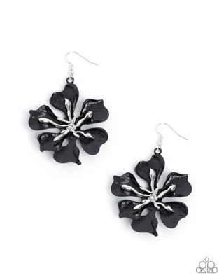 Floral Faction - Black Earring