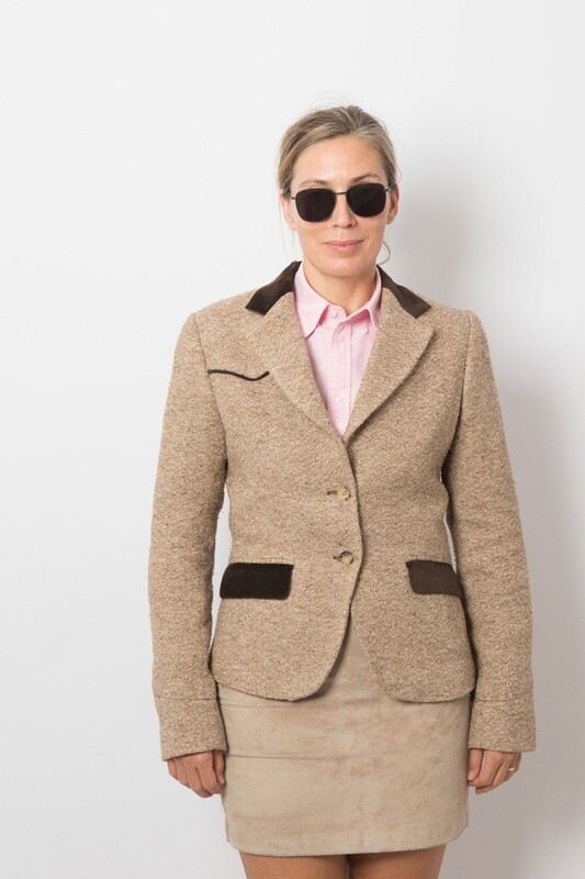 Vintage Capalbio Wool Blazer with Elbow Patches