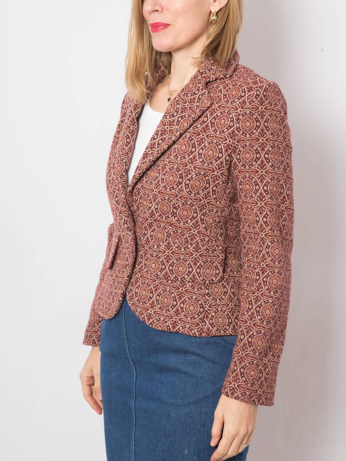 Vintage Baroque print Blazer