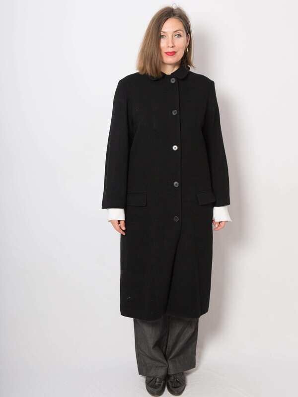 FENDISSIME Black Wool Coat Women