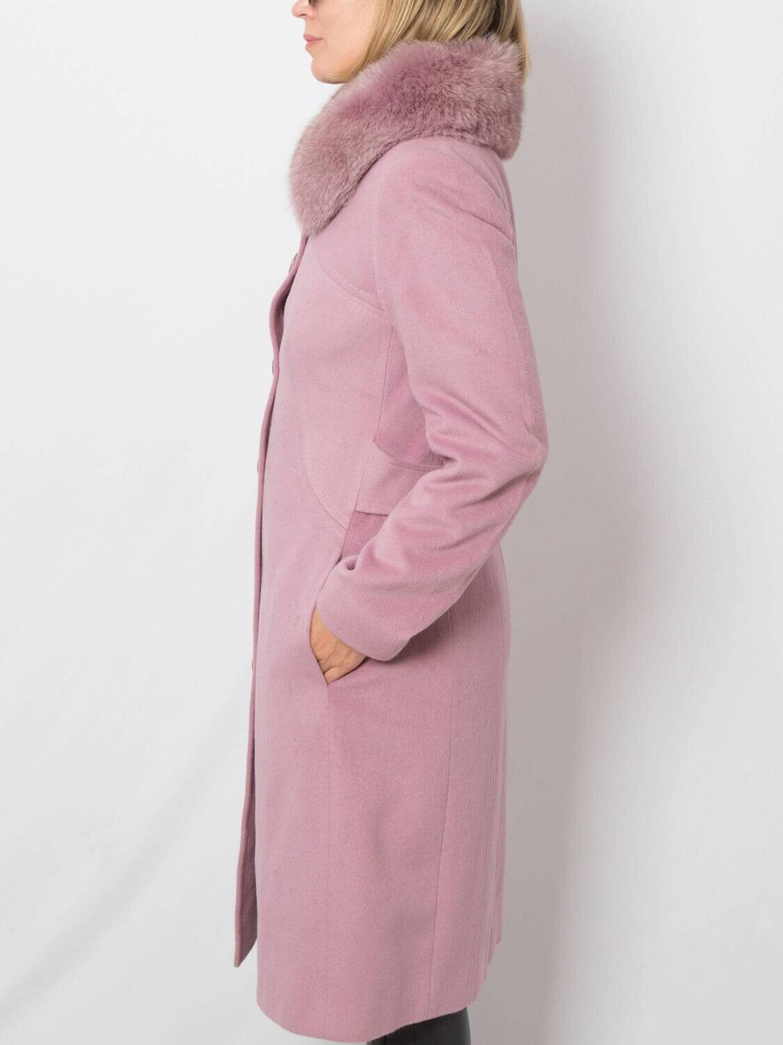 Pink Angora Wool Coat