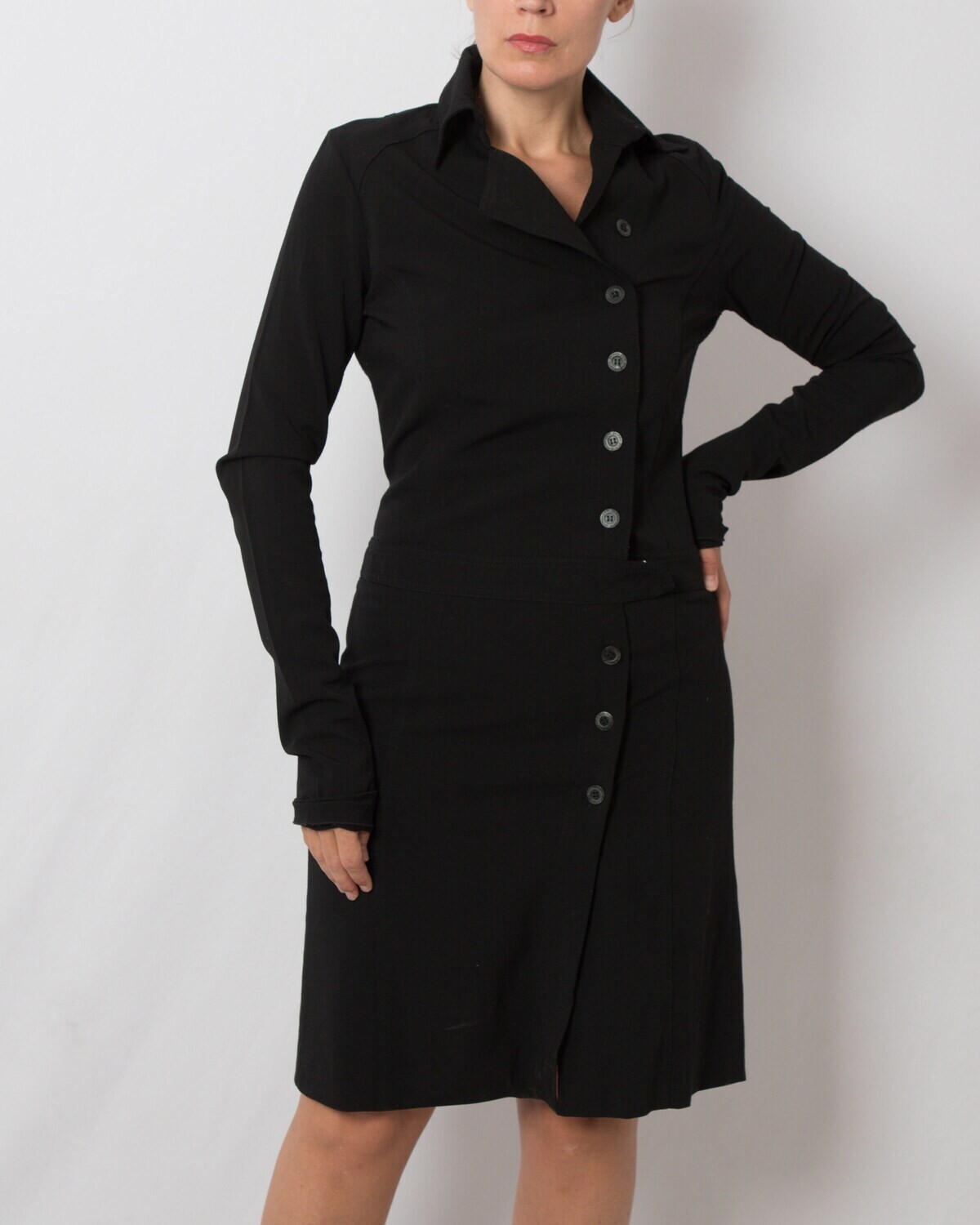 PATRIZIA PEPE Black Wool Dress