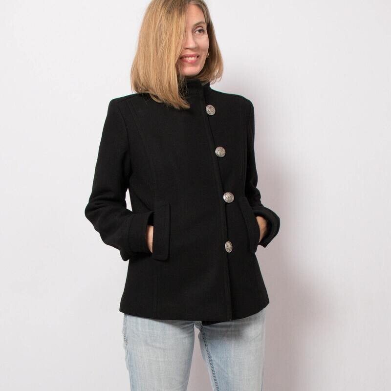 BANANA REPUBLIC Black Wool Jacket with aesthetic closure