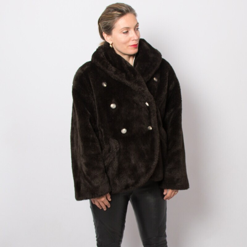 PENNYBLACK Brown Faux Fur Jacket