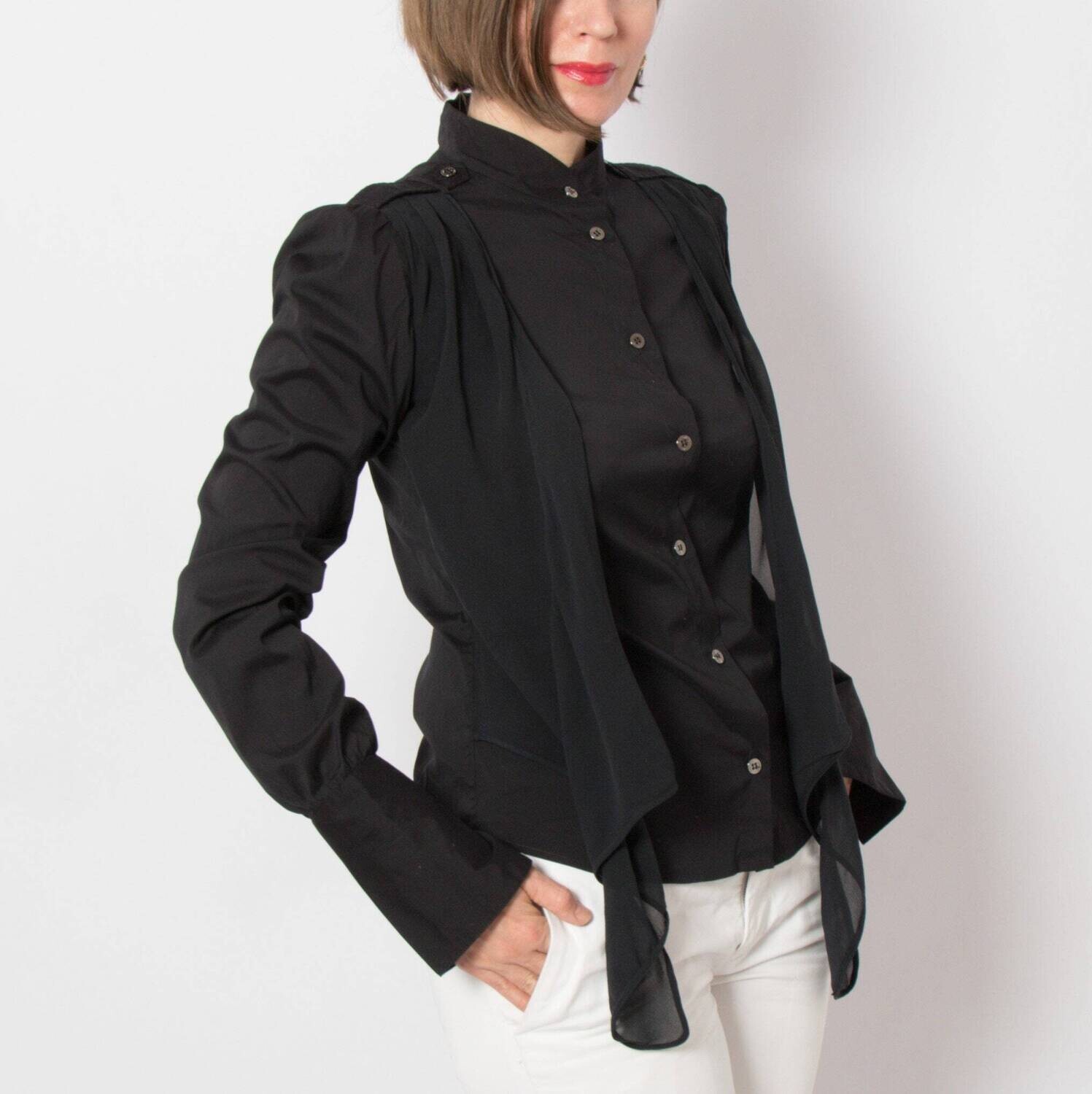 RICHMOND Black Blouse Cotton