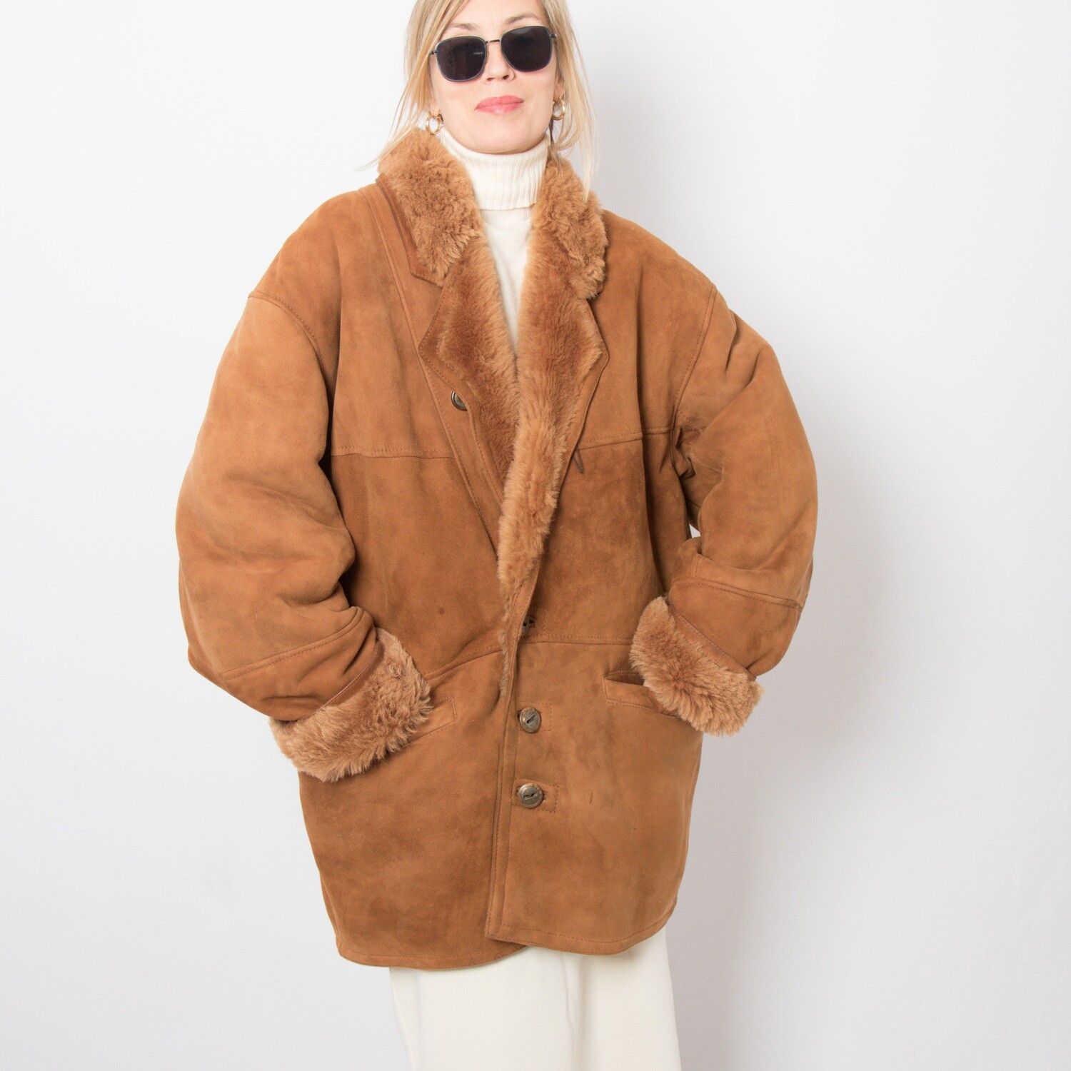 Oversize Shearling Coat