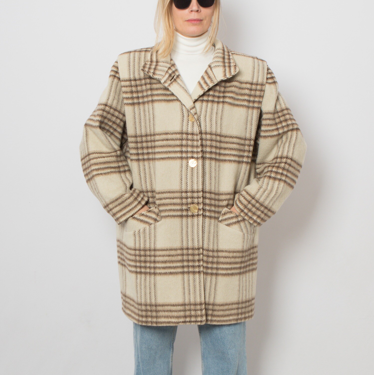 80s Plaid Lama Coat