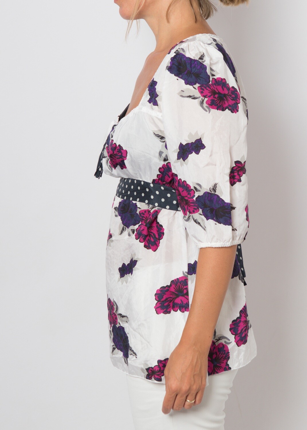 Floral Empire Waist Blouse