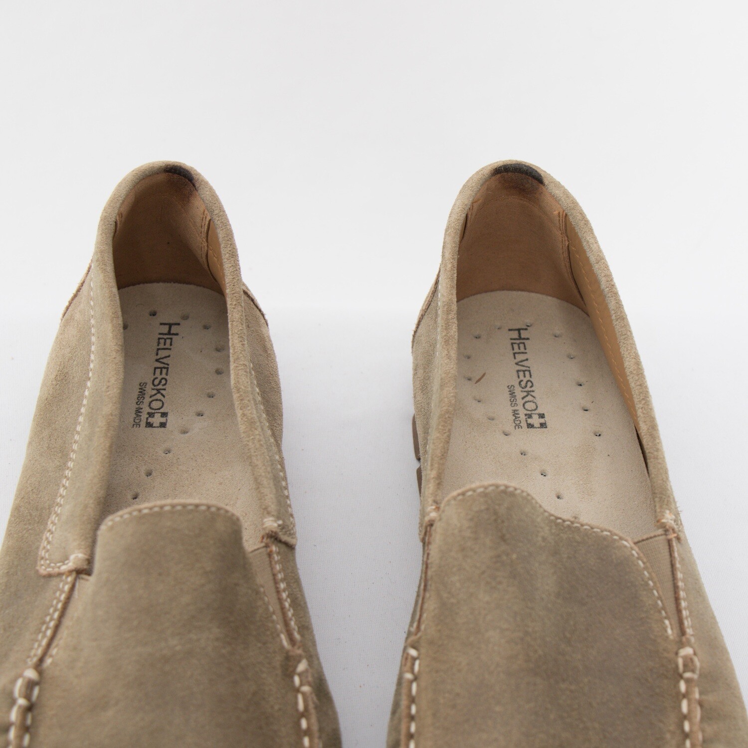 HELVESKO Brown Suede Moccasins