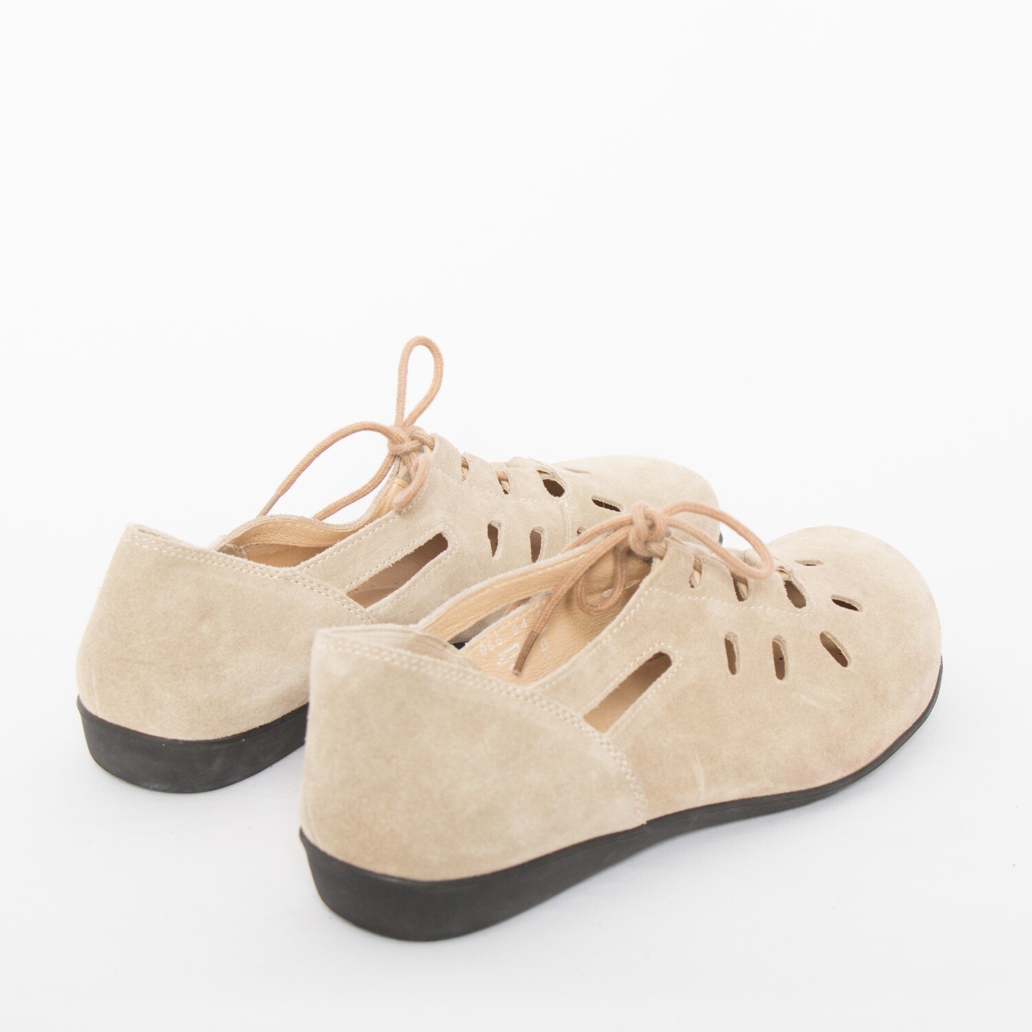 HELVESKO Brown Suede Sandals Lace up