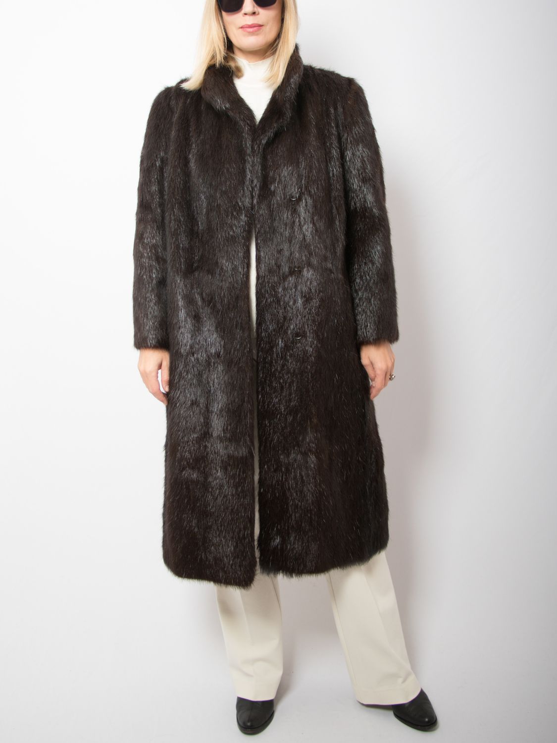 Vintage Real Nutria Fur Coat