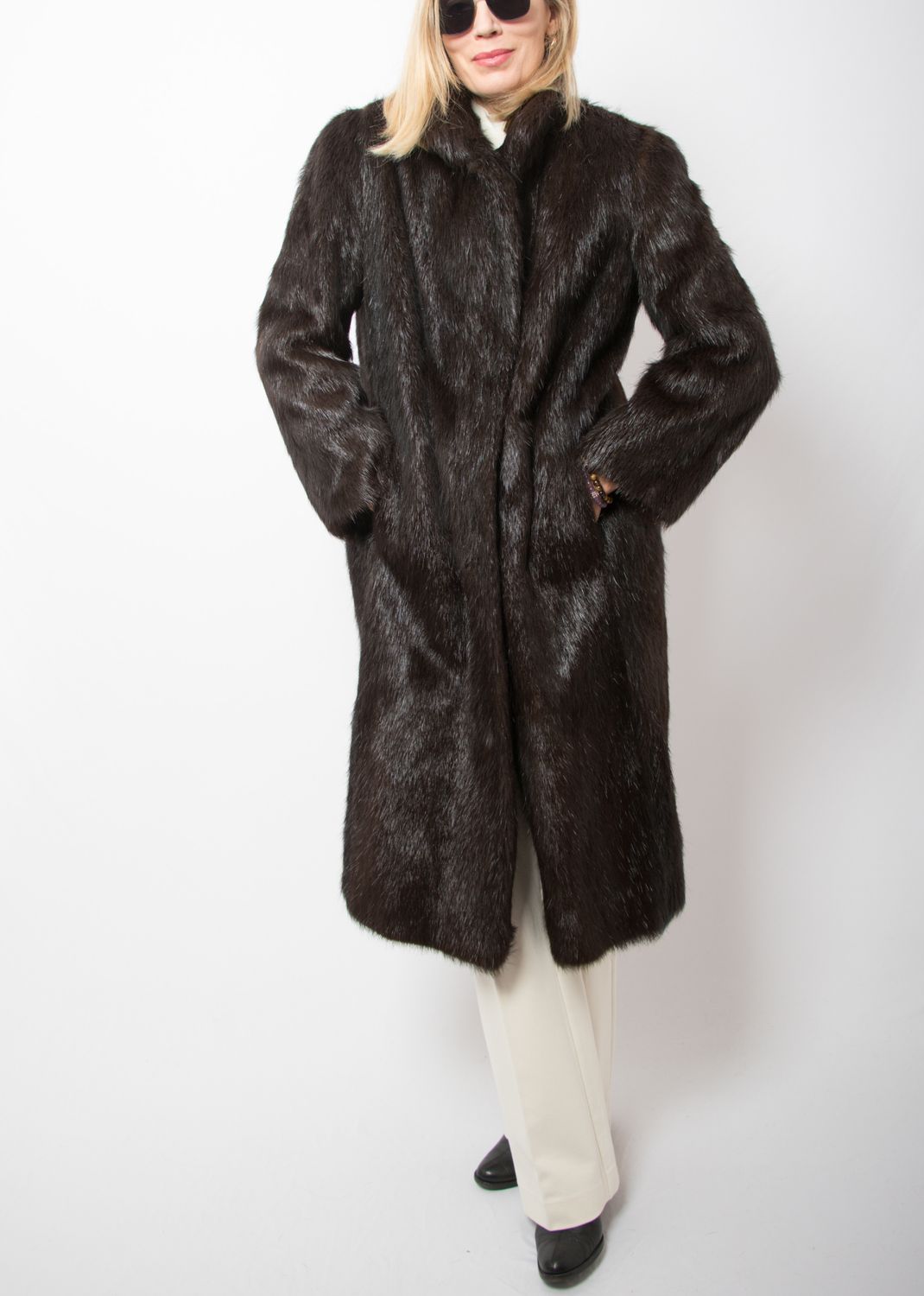 Vintage Real Nutria Fur Coat