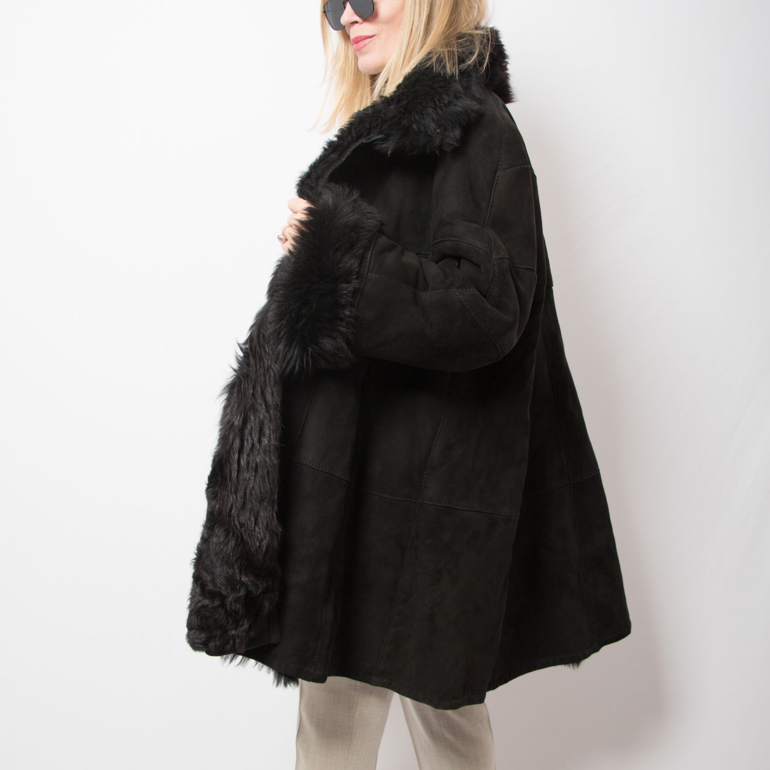 Vintage Swing Shearling Coat