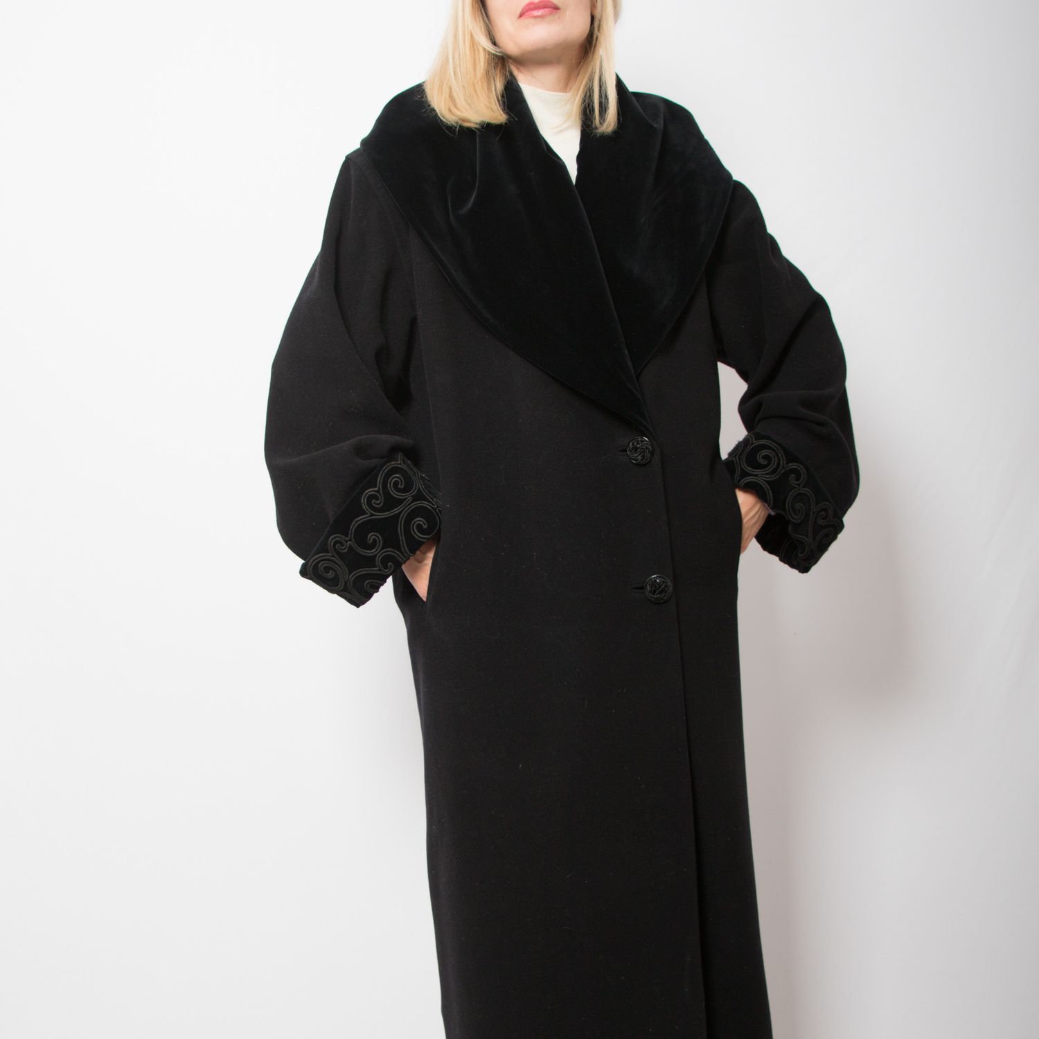 Vintage Art Deco Style Long  Coat