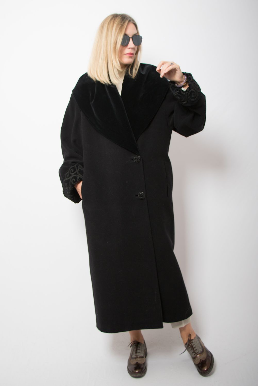 Vintage Art Deco Style Long  Coat