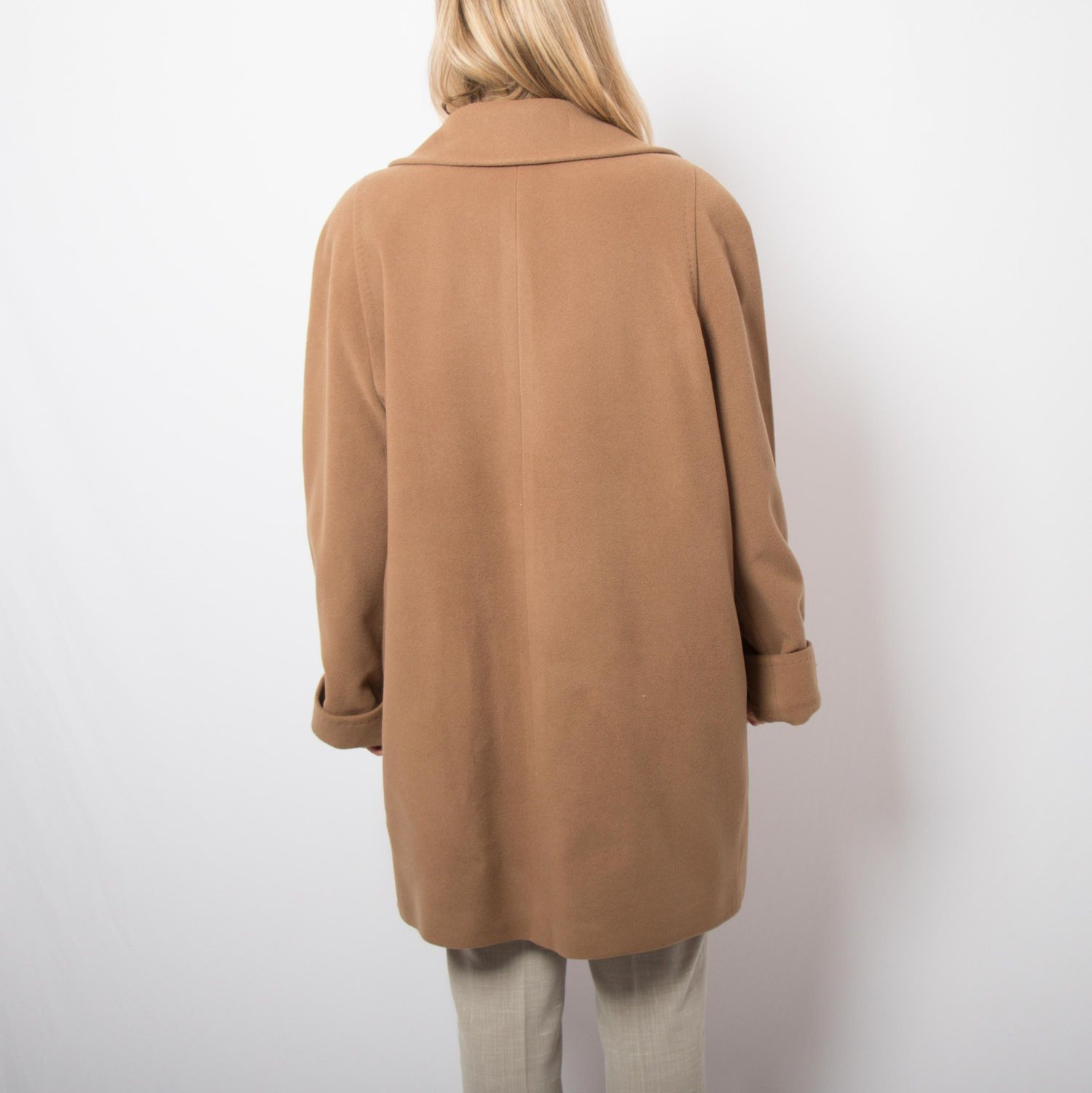 90s Franko Ancona Oversized Wool Coat Brown Cashmere blend Large Size Gift for Girlfriend